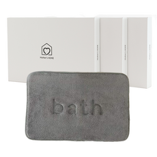 마더스홈 선물용 답례품 메모리폼 발매트+선물박스 기프트 세트, 그레이, 3세트