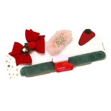 블랙트리 크리스마스 소품 헤어핀 팔찌 세트, 양말, 1세트