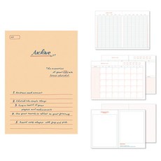 Monolike B6 Archive 247 6個月手帳, 3 黃色, 1個