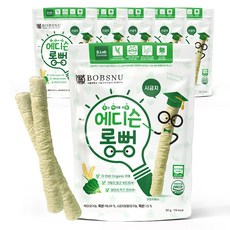 서울대밥스누 우아한 유기농 에디슨롱뻥 과자, 시금치맛, 30g, 6개