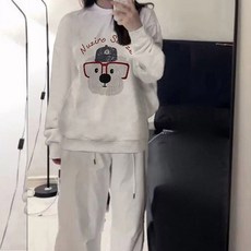 메이첼 드로잉 퍼피 톡톡 포근 기모안감 맨투맨 06533