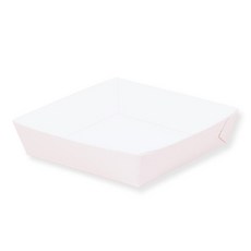 JPackTory 多用途紙托盤 8.5 x 8.5 x 2.5 cm, 白色, 100個