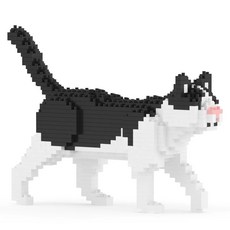 JEKCA 迷你乳牛虎斑貓積木 M 大型, 1個, 混合顏色