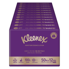Kleenex 舒潔 三層保濕精華盒裝面紙, 50張, 12個