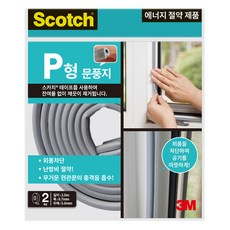 3M Scotch 3M P型窗框門窗密封條 2入, 1個