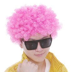 파티공구 삐에로 가발, 핑크, 1개