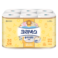 Kleenex 舒潔 3層Ultraclean韓文衛生紙, 1套, 12捲, 30m