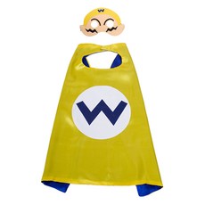 萬聖節馬利歐服裝面具+披風組, 1組, 馬裡奧黃