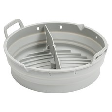 Reborn.J 分隔型可折疊氣炸鍋矽膠容器, 1個, 圓形
