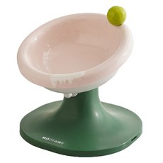 REDPUPPY 寵物花朵高度調節食碗 冰淇淋, 粉綠色, 1個