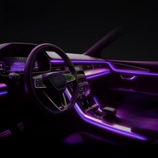 AUTO CREW LED DIY 氛圍燈條 EL冷光線 USB型 2m, 紫色, 1個