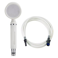 彩色過濾蓮蓬頭+PVC淋浴軟管 1.5m, 1組, 乳白色