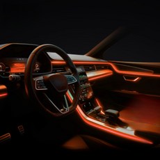 AUTO CREW LED DIY 氛圍燈條 EL冷光線 點菸器型 2m, 橘色, 1個
