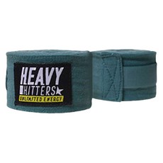 HEAVY HITTERS 豪華高級型拳擊護手繃帶 萊卡半彈性 H2-LC 2入, 1個, 軍綠色