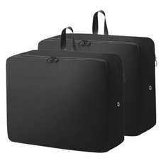 Withwhale 旅行大容量棉被壓縮收納袋 黑色, 2個, 1入