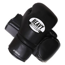 HEAVY HITTERS Hitman 高階魔鬼氈拳擊手套雙手套裝 H2-G, 1組, 黑色（H2-G-BK)
