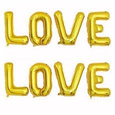 Ninamarket 愛情派對婚禮氣球, 金色, 2個