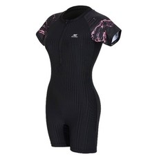 koogi adventure 女性用拉鍊短袖三分連身室內泳衣 KS-S8530