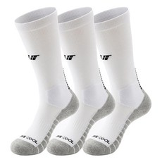 Undertech 精英中筒襪 3入組 UTE603, 1套, 白色 + 黑色