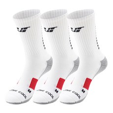 UNDERTECH Active 小腿襪 1 3入組 UTH805A, 1套, 白色 + 紅色