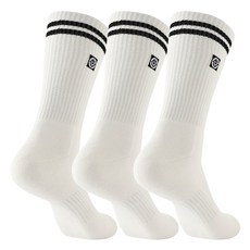 Undertech Essential 中筒襪 3入組 UTC813, 1套, 象牙白 + 黑色