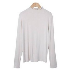 린다샵 여성용 수드르 뒷절개 찰랑 쫀쫀 물결 폴라 티셔츠 cpt15888k49