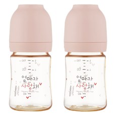 Haenim 喜臨 嬰幼兒用 Nothing All-in-one PA 媽媽愛你奶瓶雙瓶組, 150ml, 2個, 奶油粉