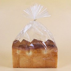 吐司袋 方形密封亮面 2號, 透明, 100個