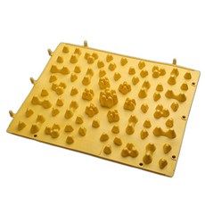 비투윈 큰돌기 발 지압매트 29 x 39 cm, 옐로우, 1개