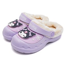 SHOELAMODE Sanrio 女孩 CH Kuromi 麥芽亮光冬季涼鞋