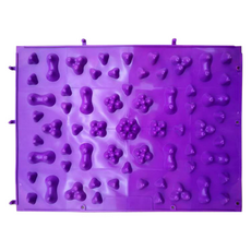 비투윈 큰돌기 발 지압매트 29 x 39 cm, 퍼플, 1개