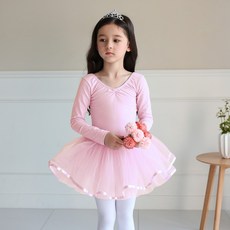 女童用分離式內褲蓬蓬裙長袖上衣 + 內褲芭蕾舞衣套裝