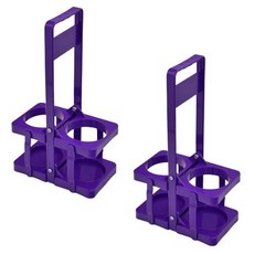 블럭마트 접이식 음료수 트레이 2구, 진보라, 2개