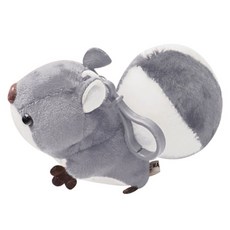 아가플러스 왕꼬리 미니 다람쥐 인형 키링, 8cm, 그레이, 1개