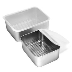 Kitchen9 304不鏽鋼調理盤 深型中號 + 深型大號 組合, 1套, 單品