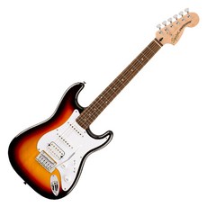스콰이어 Affinity Stratocaster Junior HSS Laurel WPG 일렉기타, 3 Color Sunburst, 1개, 037-8180-500