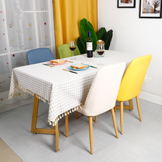 라이크존 손님 식탁보, 화이트 허체크, 1개, 140 x 240 cm