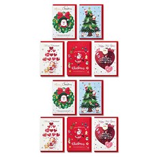 永恆 1500 聖誕卡 5款 x 2入 組 C15-P, 1套, 混合顏色