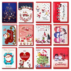 永恆 1000 聖誕卡 12款套組 E10-8&9, 1套, 混合色