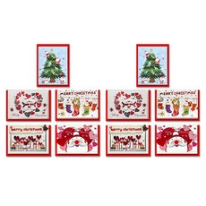 Yeongwon 1500 聖誕卡 5種 x 2入組 C15-Q, 1套, 混合色