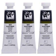 신한화구 패스컬러 튜브 물감 825번 올리브 그린 시리즈B 3p, 20ml, 1색