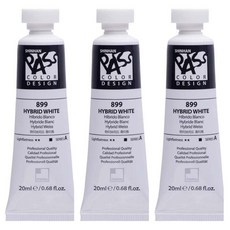 신한화구 패스컬러 튜브 물감 899번 화이트 시리즈A 3p, 20ml, 1색