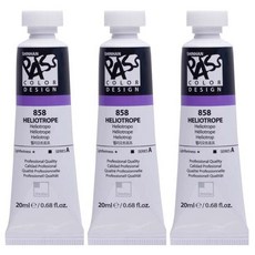 신한화구 패스컬러 튜브 물감 858번 헬리오트로프 시리즈A 3p, 20ml, 1색