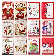 永遠 1000 聖誕卡 12款套組 E10-1&9, 1套, 混合色