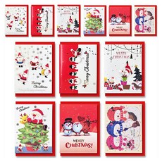 Yeongwon 1000 聖誕卡 6款套組 E10-9, 混色, 2套