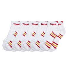 탄 여성용 스포츠 양말, 레드, 5개