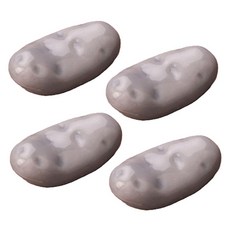 馬鈴薯陶瓷筷架, 4個, 灰色