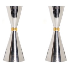 bardamall King Metal Work Claro 纖薄量酒器 30ml/60ml, 銀色, 2個