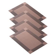 withWIN 호텔식 방수 플레이팅 식탁매트, 다크브라운, 4개, 45 x 30 cm