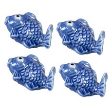 鯛魚燒陶瓷筷架, 藍色, 4個
